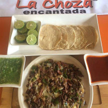 Alambre de bistek con queso